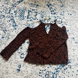 Mossimo Cheetah Print off shoulder Top